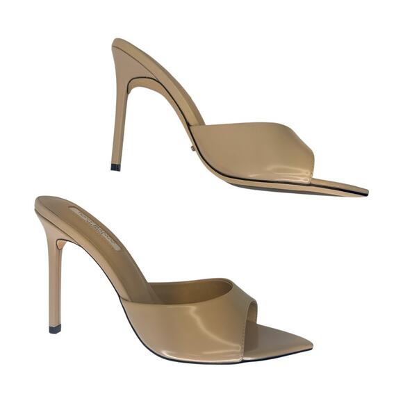 Tony Bianco Women's NWOB Malibu Creme Hi Shine Sandals Size 8 Cream Tan Heels - Picture 5 of 11